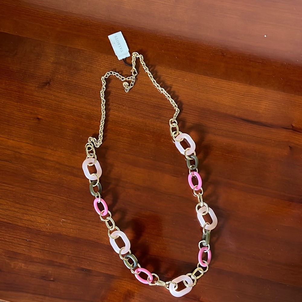 Necklace, acrylic, metal